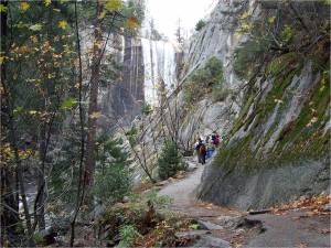 View of Vernal Falls from the trail.